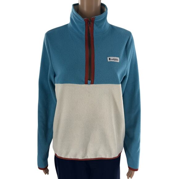 Cotopaxi River Blue Bone White Amado Quarter Zip Fleece Pullover - Picture 4 of 11
